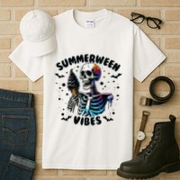 Summerween Magic Skeleton Enjoying Ice Cream Delight Tall T-Shirt