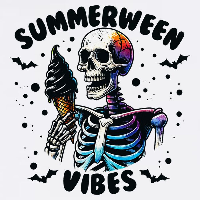 Summerween Magic Skeleton Enjoying Ice Cream Delight Bucket Hat