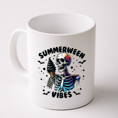 Summerween Magic Skeleton Enjoying Ice Cream Delight Mug