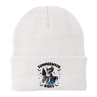Summerween Magic Skeleton Enjoying Ice Cream Delight Beanie
