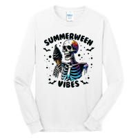 Summerween Magic Skeleton Enjoying Ice Cream Delight Tall Long Sleeve T-Shirt