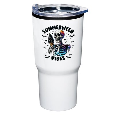 Summerween Magic Skeleton Enjoying Ice Cream Delight Tumbler