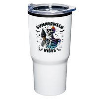 Summerween Magic Skeleton Enjoying Ice Cream Delight Tumbler
