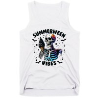 Summerween Magic Skeleton Enjoying Ice Cream Delight Tank Top