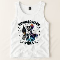 Summerween Magic Skeleton Enjoying Ice Cream Delight Tank Top