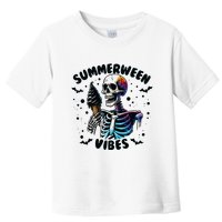 Summerween Magic Skeleton Enjoying Ice Cream Delight Toddler T-Shirt