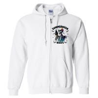 Summerween Magic Skeleton Enjoying Ice Cream Delight Full Zip Hoodie