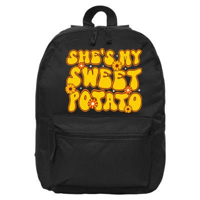 Shes My Sweet Potato I Yam Thanksgiving Matching Couples 16 in Basic Backpack