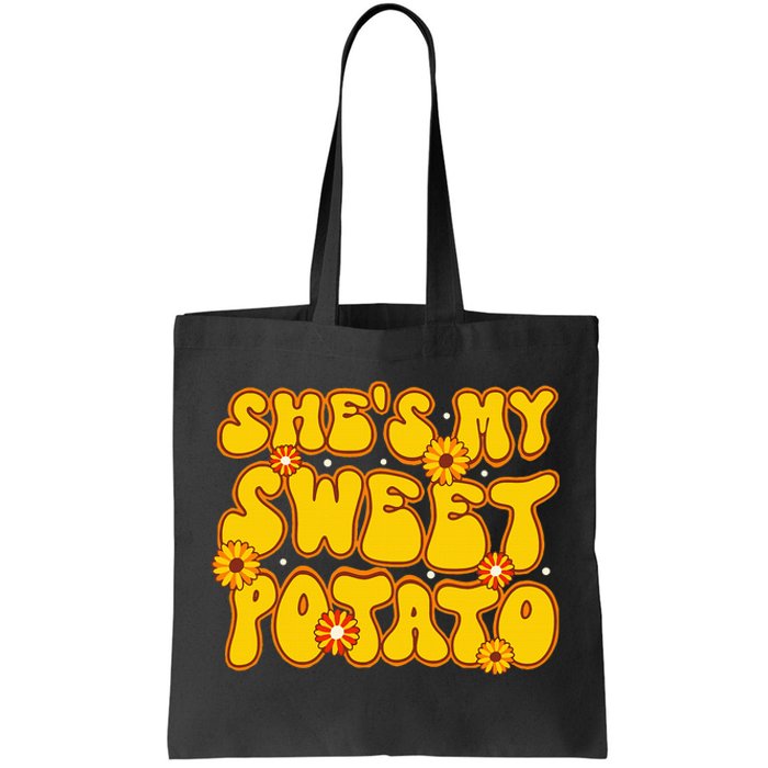 Shes My Sweet Potato I Yam Thanksgiving Matching Couples Tote Bag