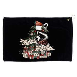 Sorta Merry Sorta Feral Santa Animal Raccoon Christmas Tree Grommeted Golf Towel