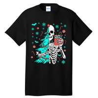 Sorta Merry Sorta Scary Funny Christmas Skeleton Tree Santa Tall T-Shirt