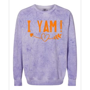 She's My Sweet Potato I Yam Couples Funny Thanksgiving Colorblast Crewneck Sweatshirt