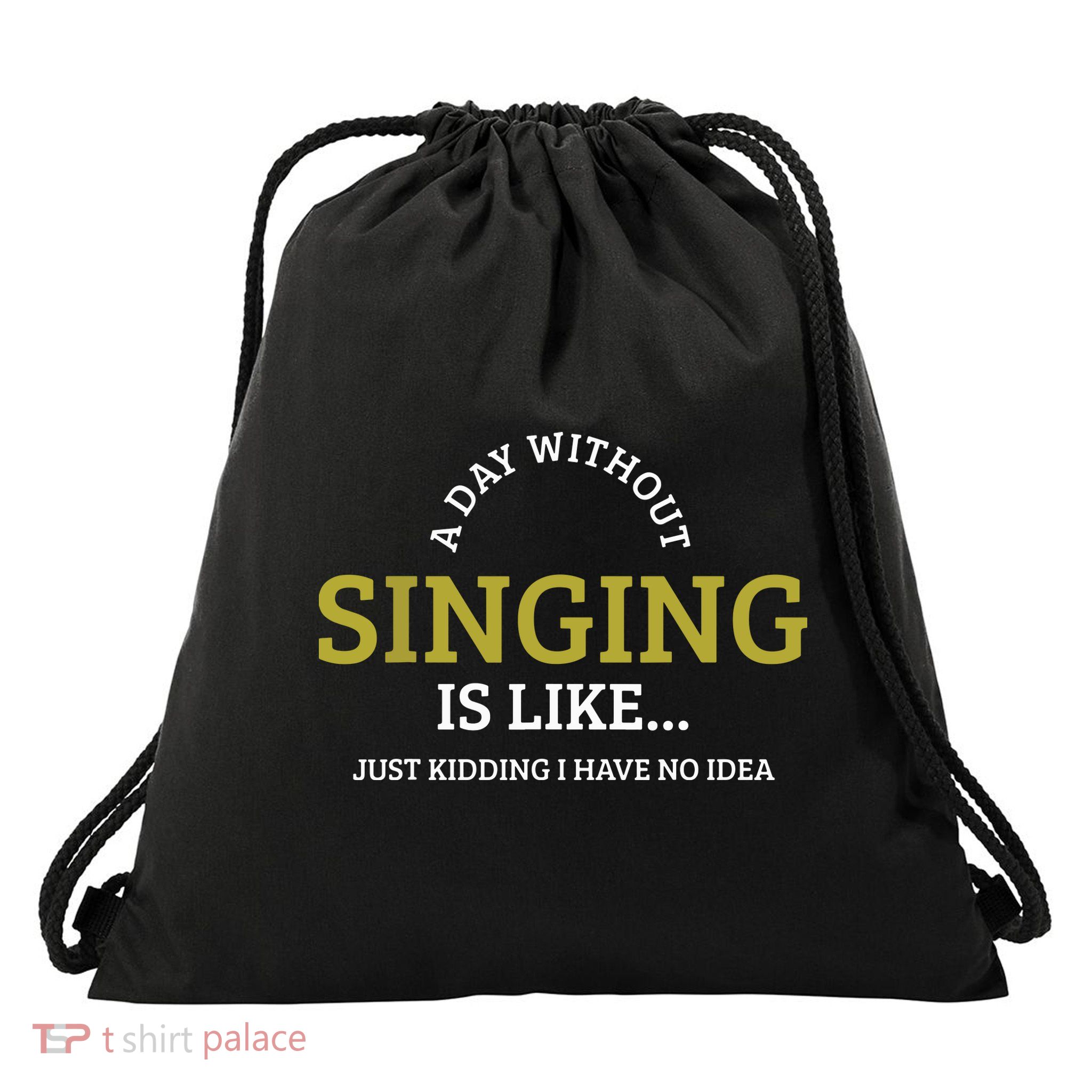 Singing Music Singer Drawstring Bag
