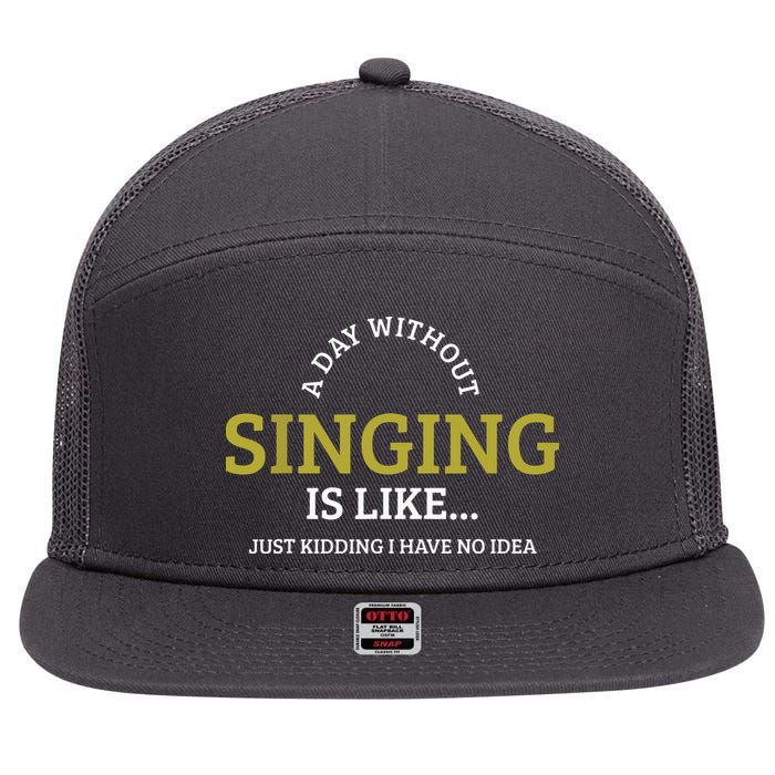Singing Music Singer 7 Panel Mesh Trucker Snapback Hat