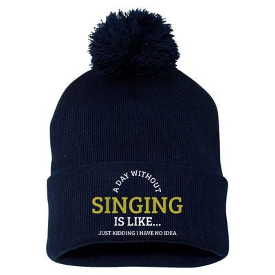 Singing Music Singer Pom Pom 12in Knit Beanie