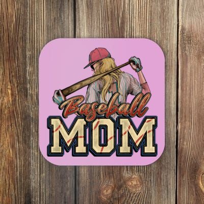 Strong Mom, Strong Swing | Celebrating Baseball Moms Coaster