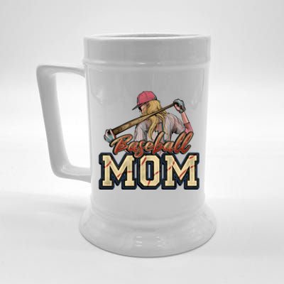 Strong Mom, Strong Swing | Celebrating Baseball Moms Beer Stein