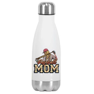 Strong Mom, Strong Swing | Celebrating Baseball Moms Stainless Steel Insulated Water Bottle