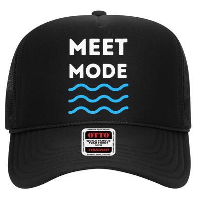 Swim Meet Swimming Meet Mode Competitive Swimming High Crown Mesh Back Trucker Hat