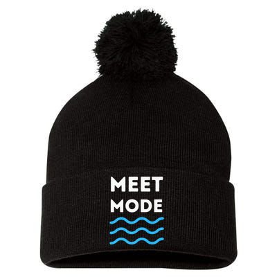 Swim Meet Swimming Meet Mode Competitive Swimming Pom Pom 12in Knit Beanie