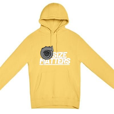 Size Matters Turbo Car Show Great Gift Premium Pullover Hoodie