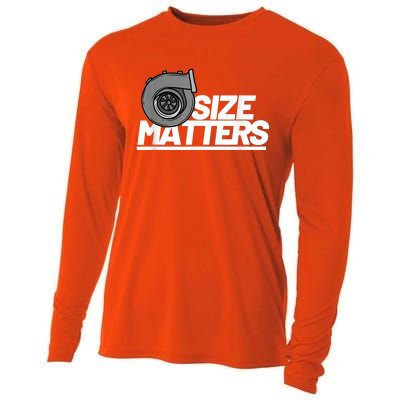 Size Matters Turbo Car Show Great Gift Cooling Performance Long Sleeve Crew