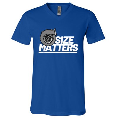 Size Matters Turbo Car Show Great Gift V-Neck T-Shirt