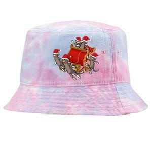 Sock Monkeys Take Over Christmas Funny Sock Monkey Tie-Dyed Bucket Hat