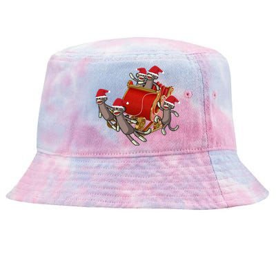 Sock Monkeys Take Over Christmas Funny Sock Monkey Tie-Dyed Bucket Hat