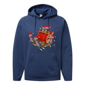 Sock Monkeys Take Over Christmas Funny Sock Monkey Performance Fleece Hoodie