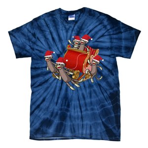 Sock Monkeys Take Over Christmas Funny Sock Monkey Tie-Dye T-Shirt