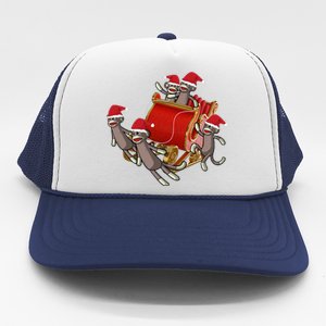 Sock Monkeys Take Over Christmas Funny Sock Monkey Trucker Hat