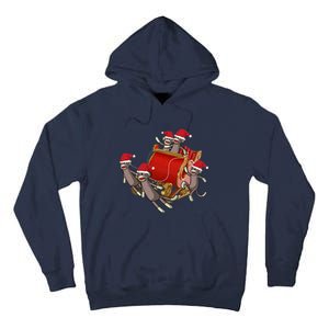 Sock Monkeys Take Over Christmas Funny Sock Monkey Tall Hoodie