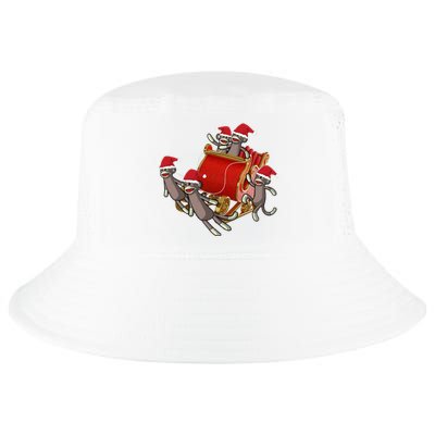 Sock Monkeys Take Over Christmas Funny Sock Monkey Cool Comfort Performance Bucket Hat