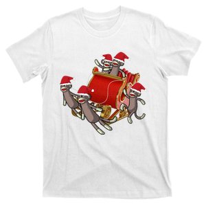 Sock Monkeys Take Over Christmas Funny Sock Monkey T-Shirt