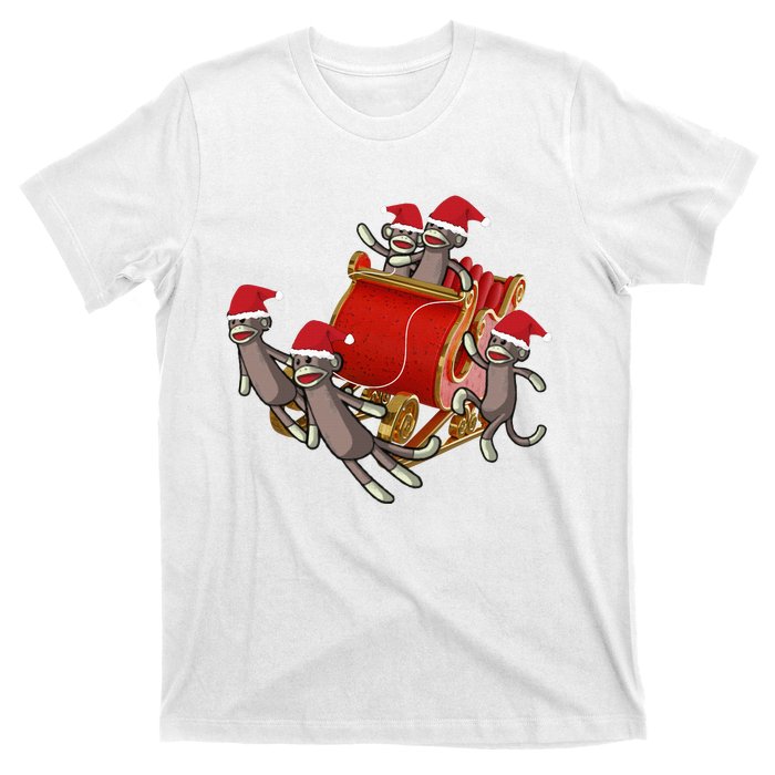 Sock Monkeys Take Over Christmas Funny Sock Monkey T-Shirt