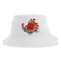 Sock Monkeys Take Over Christmas Funny Sock Monkey Sustainable Bucket Hat