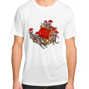 Sock Monkeys Take Over Christmas Funny Sock Monkey Adult ChromaSoft Performance T-Shirt