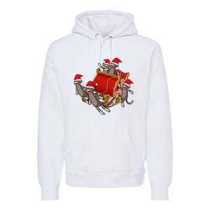 Sock Monkeys Take Over Christmas Funny Sock Monkey Premium Hoodie