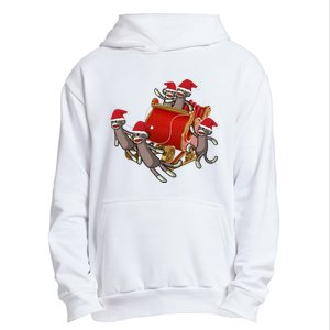 Sock Monkeys Take Over Christmas Funny Sock Monkey Urban Pullover Hoodie