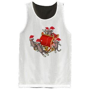 Sock Monkeys Take Over Christmas Funny Sock Monkey Mesh Reversible Basketball Jersey Tank