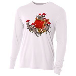 Sock Monkeys Take Over Christmas Funny Sock Monkey Cooling Performance Long Sleeve Crew