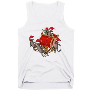 Sock Monkeys Take Over Christmas Funny Sock Monkey Tank Top