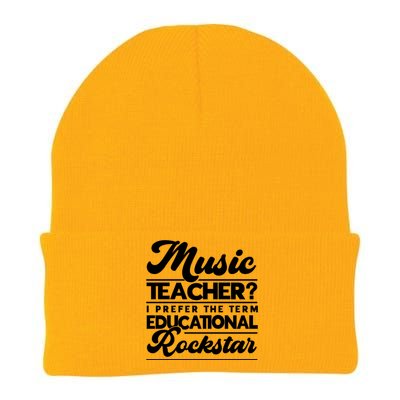 Sarcastic Music Teacher Educational Rockstar Funny Gift Knit Cap Winter Beanie