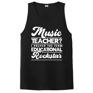 Sarcastic Music Teacher Educational Rockstar Funny Gift PosiCharge Competitor Tank