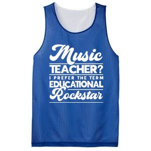 Sarcastic Music Teacher Educational Rockstar Funny Gift Mesh Reversible Basketball Jersey Tank