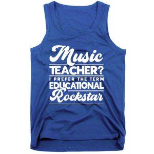 Sarcastic Music Teacher Educational Rockstar Funny Gift Tank Top