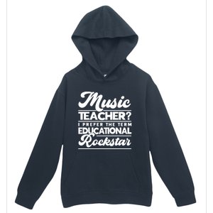 Sarcastic Music Teacher Educational Rockstar Funny Gift Urban Pullover Hoodie