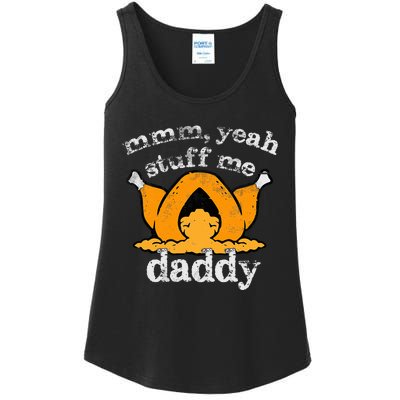 Stuff Me Thanksgiving Daddy Turkey Funny Adult Humor 2024 Ladies Essential Tank