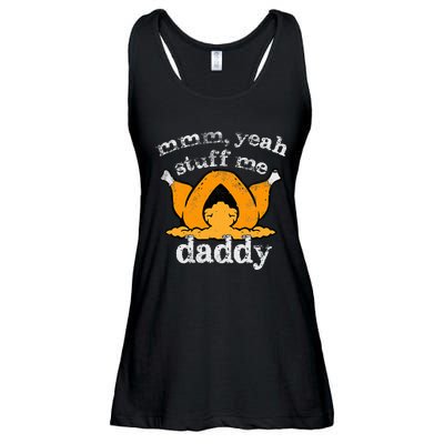 Stuff Me Thanksgiving Daddy Turkey Funny Adult Humor 2024 Ladies Essential Flowy Tank